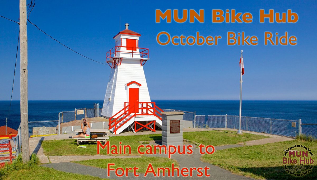 Join the MUN Bike Hub on Saturday 19 October for a leisurely bike ride from the main campus of MUN to Fort Amherst (through historic downtown and along the narrows). Weather permitting, we'll also have a picnic at Ft. Amherst.

munbikehub.wordpress.com/2024/09/03/exc…

facebook.com/events/8877365…