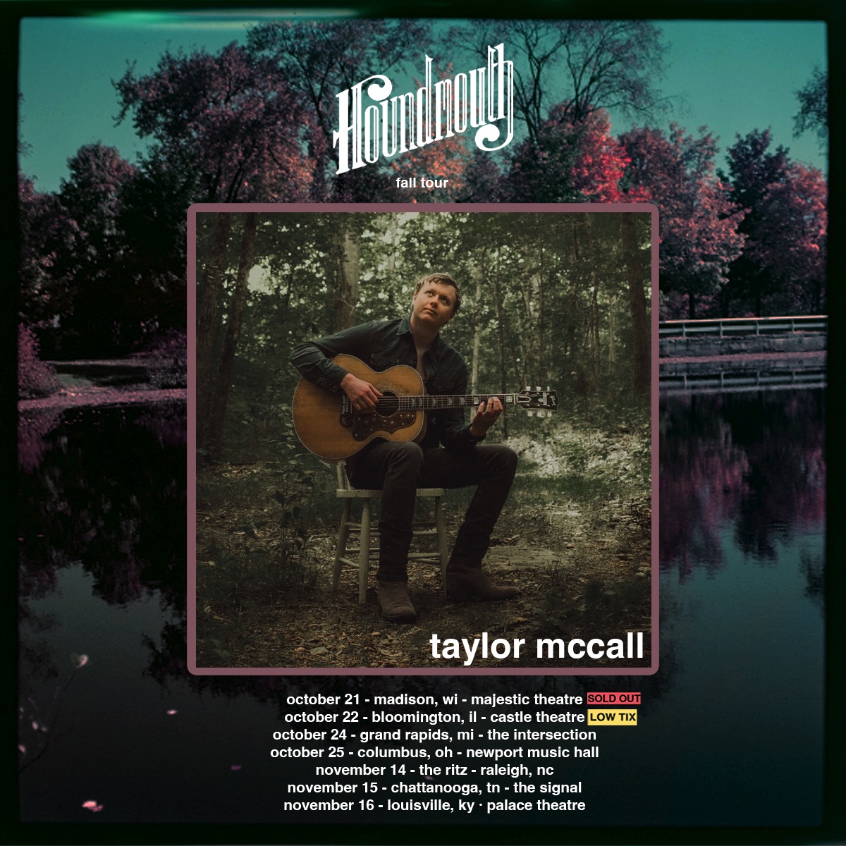 Excited to hit the road with <a href="/Houndmouth/">Houndmouth</a> on their Fall tour this year! Tickets are on sale now—head to the link to grab yours. Grateful to be back out there playing for y’all again. Gonna be a fun one! 🤘 taylormccall.com