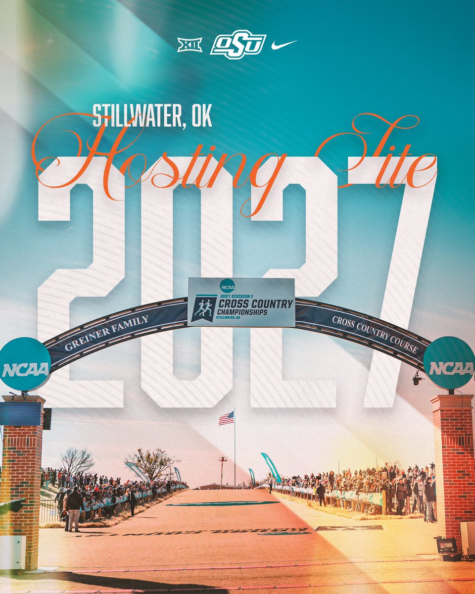 We’ll see you in 2027 🤠

Stillwater and The Greiner Family OSU Cross Country Course have been selected as the host site for the 2027 NCAA XC Championships!

#GoPokes I #NCAAXC