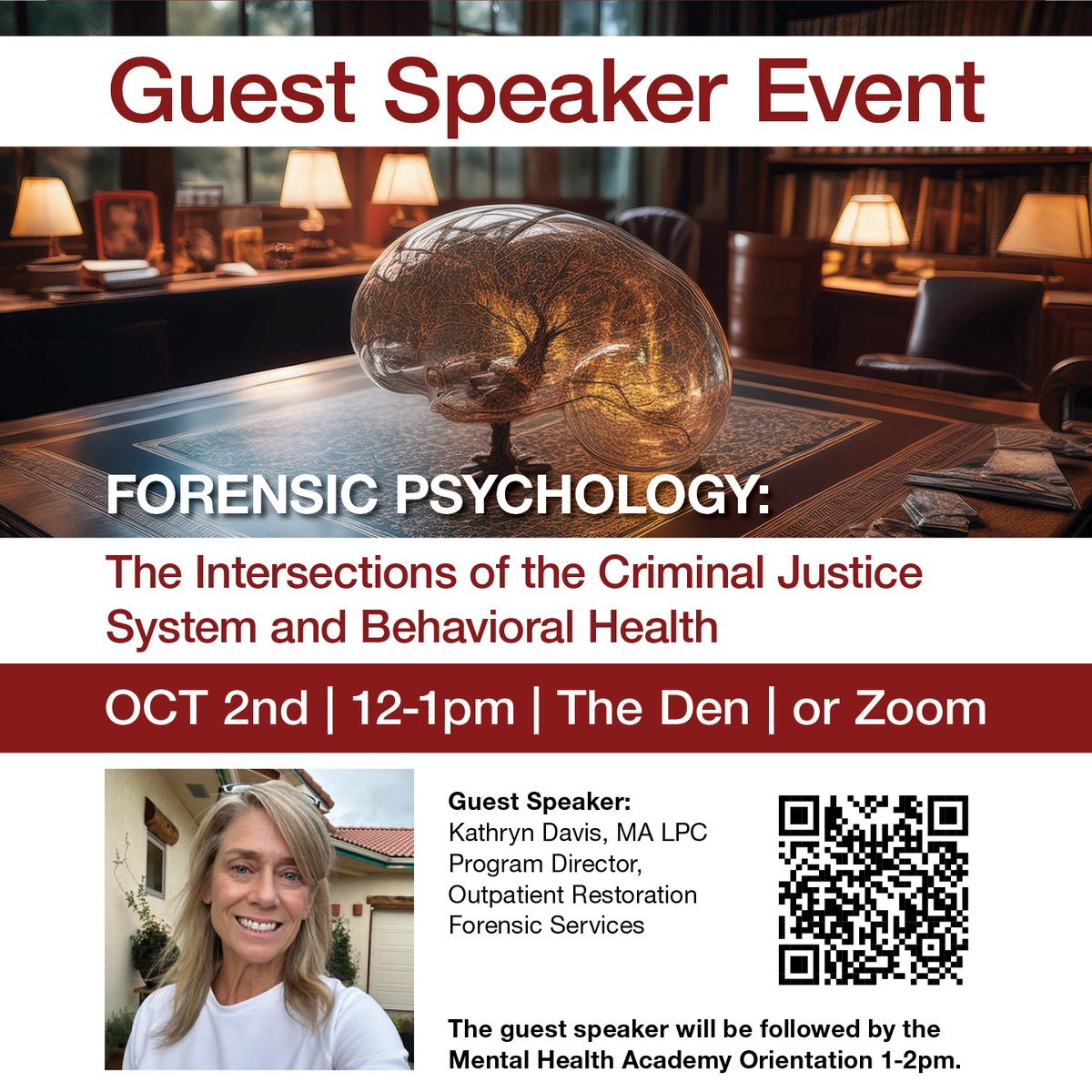 Red Rocks Community College (@rrccedu) on Twitter photo Guest Speaker today Oct 2 <a href="/12pm/">nour zohbi</a>. Forensic Psychology: The Intersections of the Criminal Justice System and Behavioral Health. Event will take place in the Den with a zoom option:
zoom.us/j/8360007312?p… Guest Speaker today Oct 2 <a href="/12pm/">nour zohbi</a>. Forensic Psychology: The Intersections of the Criminal Justice System and Behavioral Health. Event will take place in the Den with a zoom option:
zoom.us/j/8360007312?p…