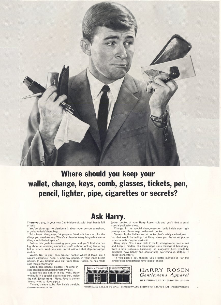 Globe Content Studio (@globecontent) on Twitter photo If you opened <a href="/globeandmail/">The Globe and Mail</a>'s style section in 1962, there’s a good chance you’d come across "Ask Harry," <a href="/harryroseninc/">Harry Rosen</a>'s advice column aimed at helping Canadian men live their most stylish lives.
To celebrate their 70th birthday, we've partnered with them to bring the column If you opened <a href="/globeandmail/">The Globe and Mail</a>'s style section in 1962, there’s a good chance you’d come across "Ask Harry," <a href="/harryroseninc/">Harry Rosen</a>'s advice column aimed at helping Canadian men live their most stylish lives.
To celebrate their 70th birthday, we've partnered with them to bring the column