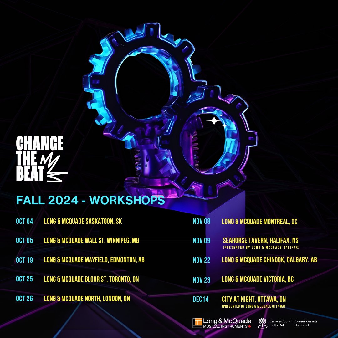 changethebeatofficial (@23by23official) on Twitter photo We're so excited to share one of the best parts of our Change the Beat events: FREE workshops for emerging artists!
These workshops are designed to help you take that next step from local DJ to touring artist.
<a href="/CanadaCouncil/">Canada Council for the Arts</a> <a href="/SYDNEYBLU/">SYDNEY BLU</a> We're so excited to share one of the best parts of our Change the Beat events: FREE workshops for emerging artists!
These workshops are designed to help you take that next step from local DJ to touring artist.
<a href="/CanadaCouncil/">Canada Council for the Arts</a> <a href="/SYDNEYBLU/">SYDNEY BLU</a>
