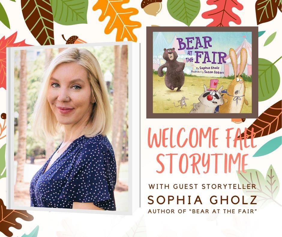 Sophia Gholz 💫 (@sophiagholz) on Twitter photo Join me THIS Saturday at 10:30am at <a href="/storyandsongbb/">Story and Song</a> in Fernandina Beach for a storytime featuring BEAR AT THE FAIR! 🎪🧸
Can’t wait to see you THERE! Join me THIS Saturday at 10:30am at <a href="/storyandsongbb/">Story and Song</a> in Fernandina Beach for a storytime featuring BEAR AT THE FAIR! 🎪🧸
Can’t wait to see you THERE!