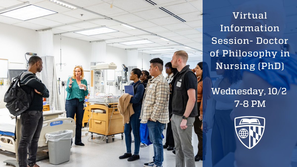 Tonight, join <a href="/kamilaalexander/">Kamila A. Alexander</a>, director of PhD and postdoctoral programs at #JHSON, and current students for an information session about our Doctor of Philosophy in Nursing (PhD) program. Hurry and register: bit.ly/3NbBxWG