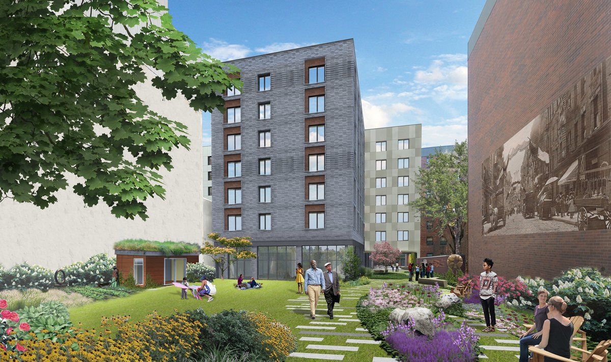 NYCHousing's tweet image. Far too many people, including older NYers, struggle to find housing and afford rent - that’s why we fought for Haven Green and it’s why we’ll always fight to create affordable housing across the five boroughs. 🧵