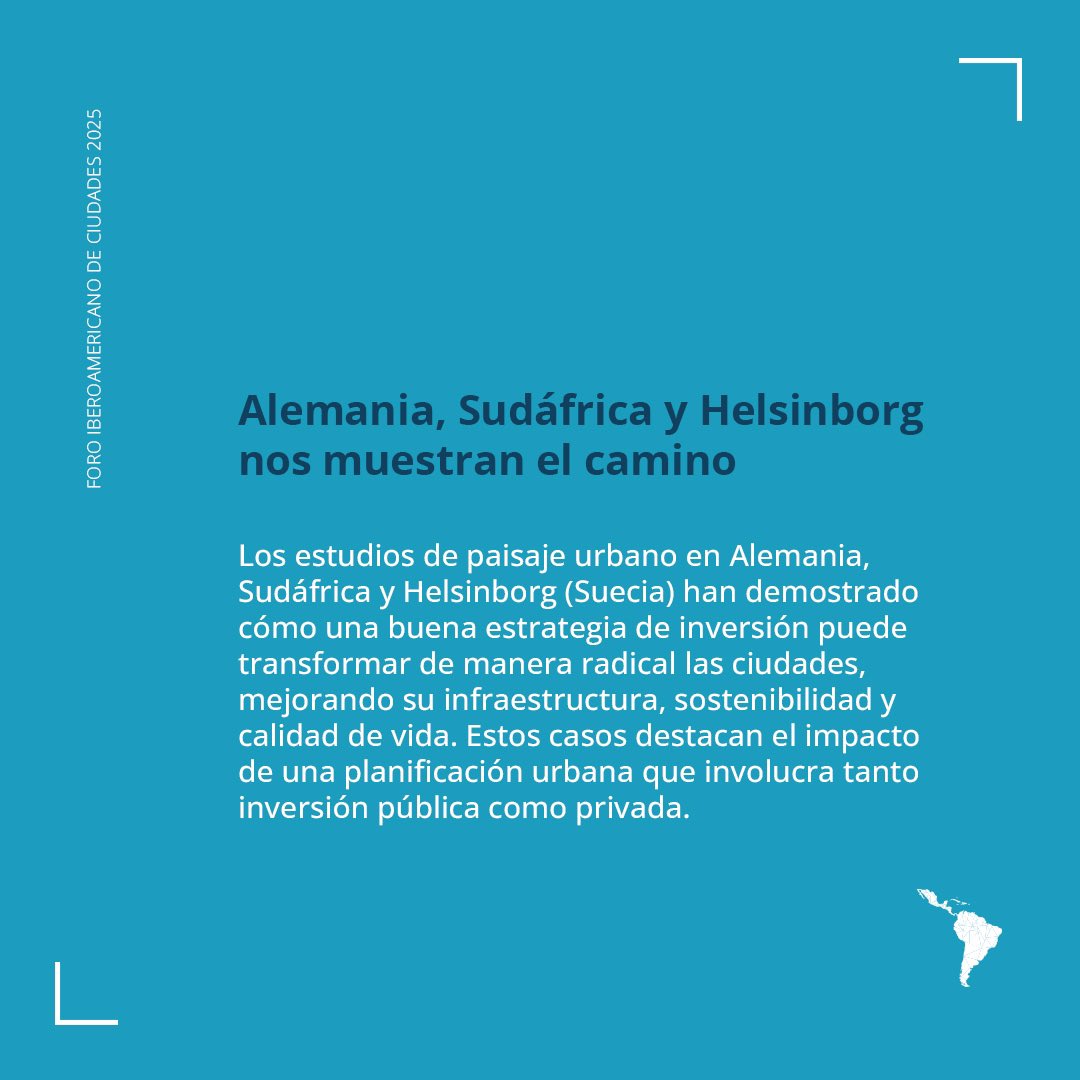 Casos de estudio en Alemania, Sudáfrica y Helsingborg demuestran que una buena estrategia de inversión puede transformar el paisaje urbano.♻️

#FIC2025 #CiudadesSostenibles#FuturoSostenible