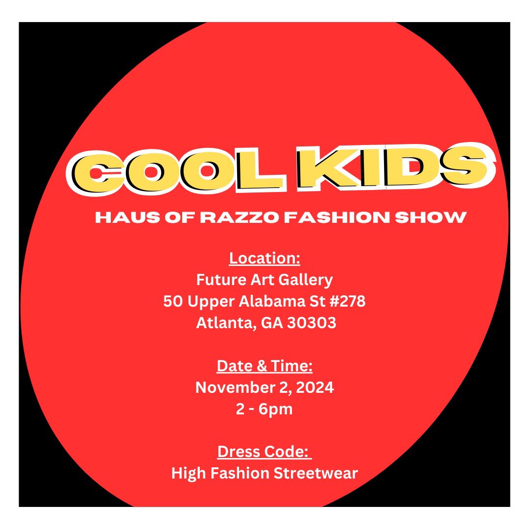 _itsRazzo's tweet photo. Omg!! We’re ONE month away from my 2nd fashion show! and I’m excited to announce that my new collection is called “Cool Kids” 😎.

It’s an upcycled, streetwear collection, and it’s dope af! Dress code for the event is high fashion streetwear 🔥 https://t.co/JTUS7yCdvM