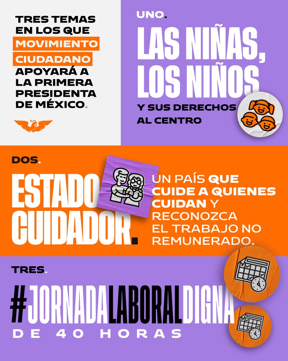 Esta es la agenda que la #BancadaNaranja le presentó a la primera presidenta de México 🇲🇽.

Con el liderazgo de <a href="/IvonneOP/">Ivonne Ortega</a> y <a href="/ClementeCH/">Clemente Castañeda H</a>, nuestros legisladores harán valer la voz de 6 millones y medio de personas. Vamos por un #MéxicoNuevo 🫶🏽