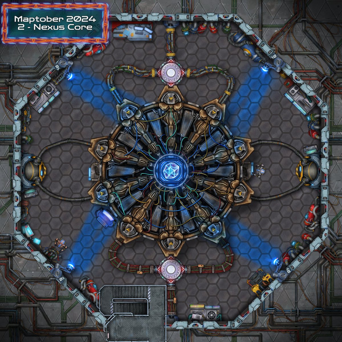 #maptober2024
2 -  Nexus Core

Didn't get an idea what to do with this prompt. So i did this one. 🤷

<a href="/inkarnaterpg/">Inkarnate</a>