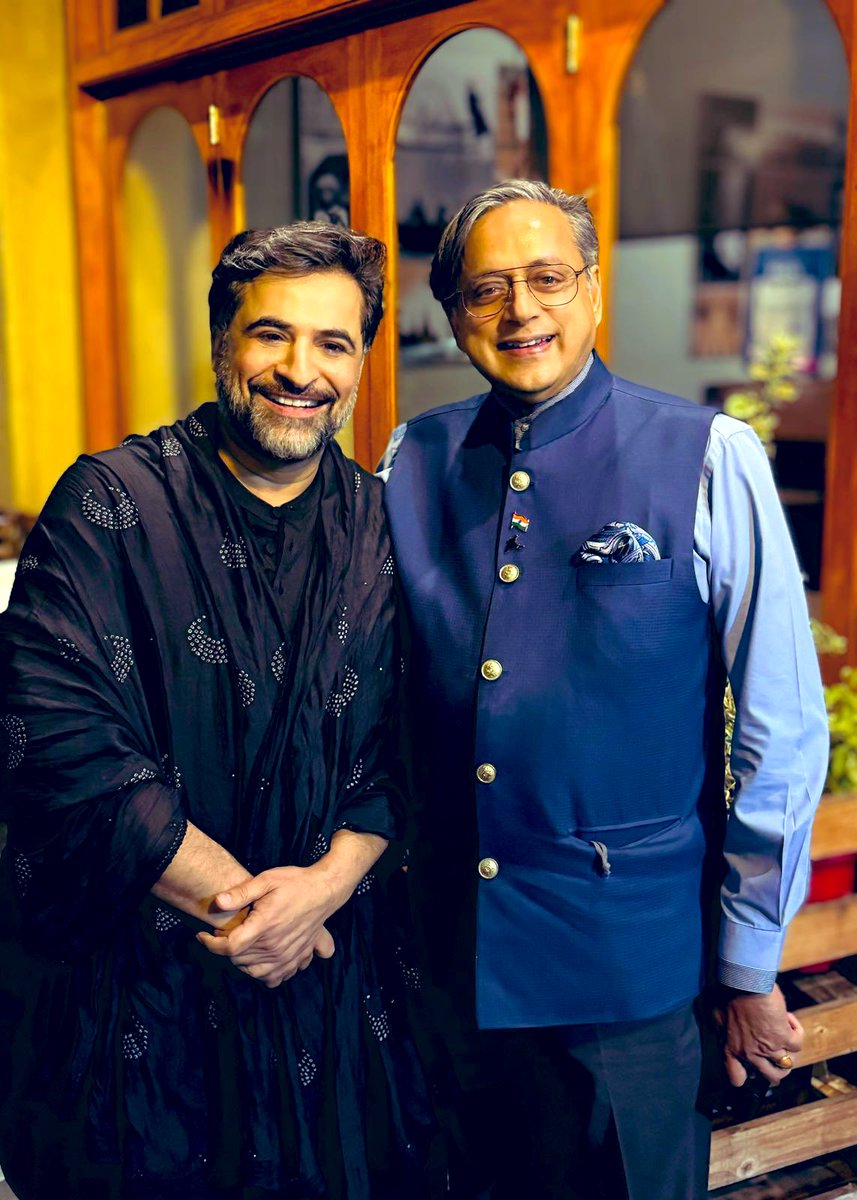 ShashiTharoor's tweet photo. Since the festival rightly includes the culinary arts, enjoyed meeting three famous chefs with an Indian connection: the estimable @SuvirSaran, @KeithSarasin and @SreejithGopinathan https://t.co/0Cq7Nkyw7d