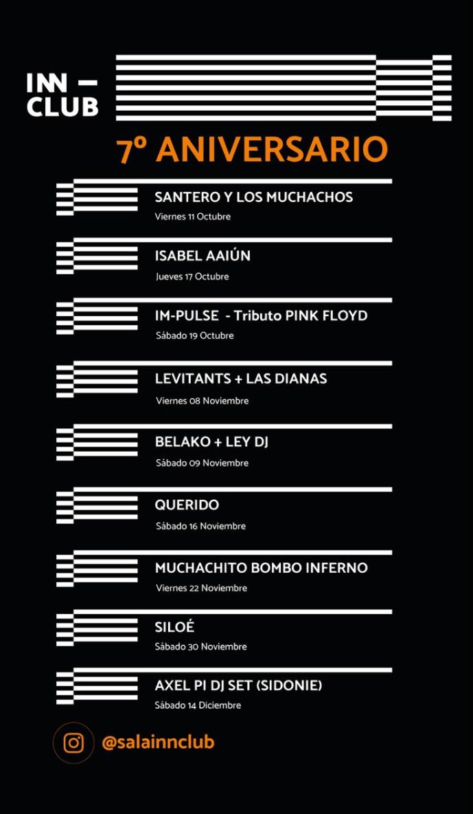 #INNCLUB - A Coruña 
7° ANIVERSARIO 
Entradas: innclub.ocionorte.com