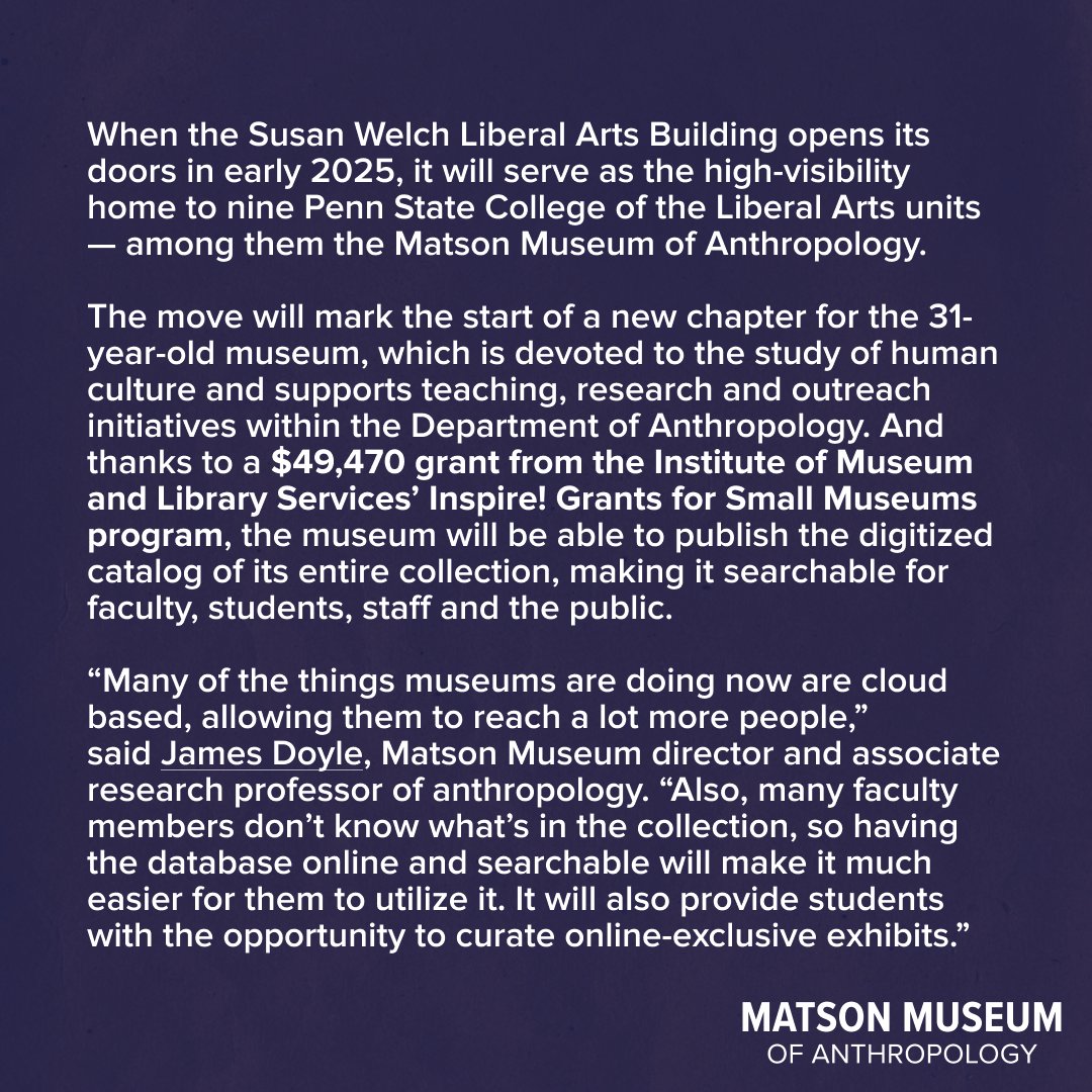 Matson Museum of Anthropology tweet media