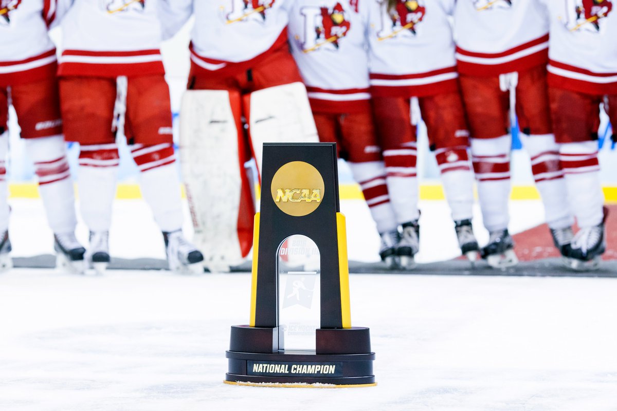 PlattsAthletics's tweet photo. The 2027 NCAA Division III Women's Ice Hockey Championship Trophy will be raised in Plattsburgh, N.Y.!

Plattsburgh State has been selected as the host site of the 2027 championships for women's ice hockey, which includes the national semifinal games and the national championship https://t.co/Mw0ZNwiDXr
