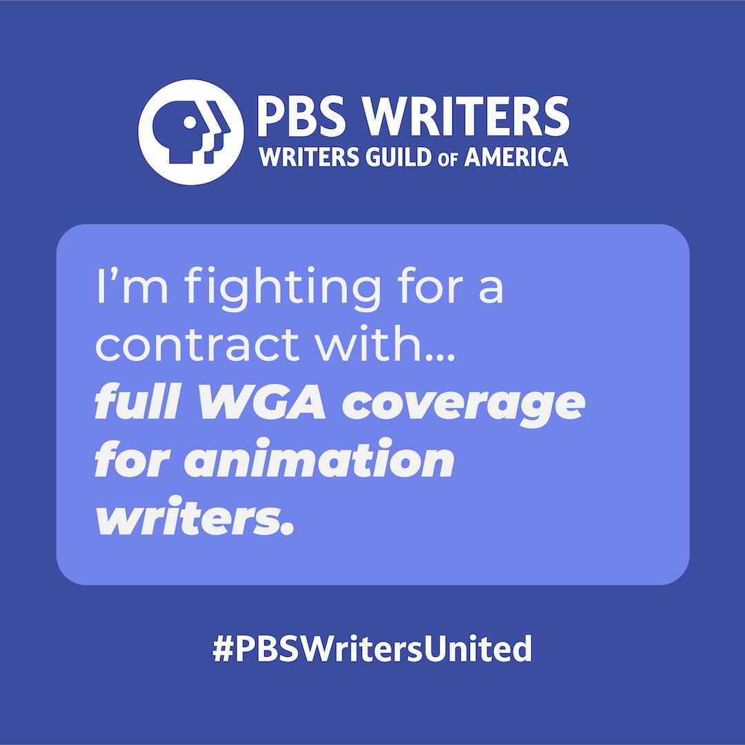 NickRodriguez00's tweet image. I’m fighting for a PBS union contract with fair pay for ALL PBS writers because writing for PBS is writing for PBS, no matter if it’s animation or live-action. #PBSWritersUnited @WGAEast @WGAWest