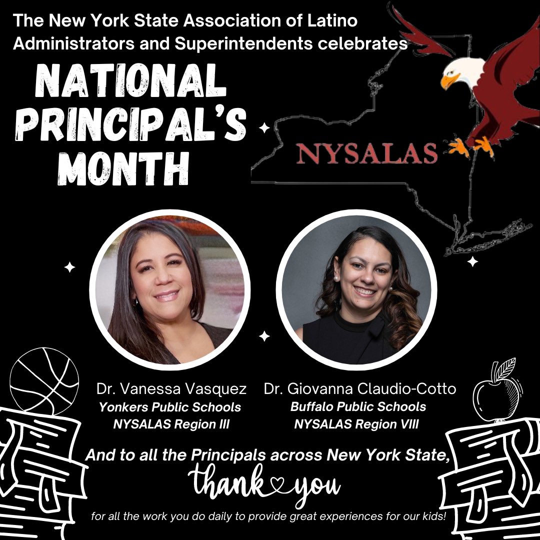 New York State ALAS (@nysalas) on Twitter photo October is NATIONAL PRINCIPAL’S MONTH! Thank you Principals for all you do. Continue leading with passion 📚🍎💻📝#LeadershipMatters #Principals <a href="/DrVVasquez/">Dr. Vanessa A. Vásquez</a> <a href="/BudhaiSEudes/">Dr. Eudes S. Budhai (he,him,his,el)</a> October is NATIONAL PRINCIPAL’S MONTH! Thank you Principals for all you do. Continue leading with passion 📚🍎💻📝#LeadershipMatters #Principals <a href="/DrVVasquez/">Dr. Vanessa A. Vásquez</a> <a href="/BudhaiSEudes/">Dr. Eudes S. Budhai (he,him,his,el)</a>