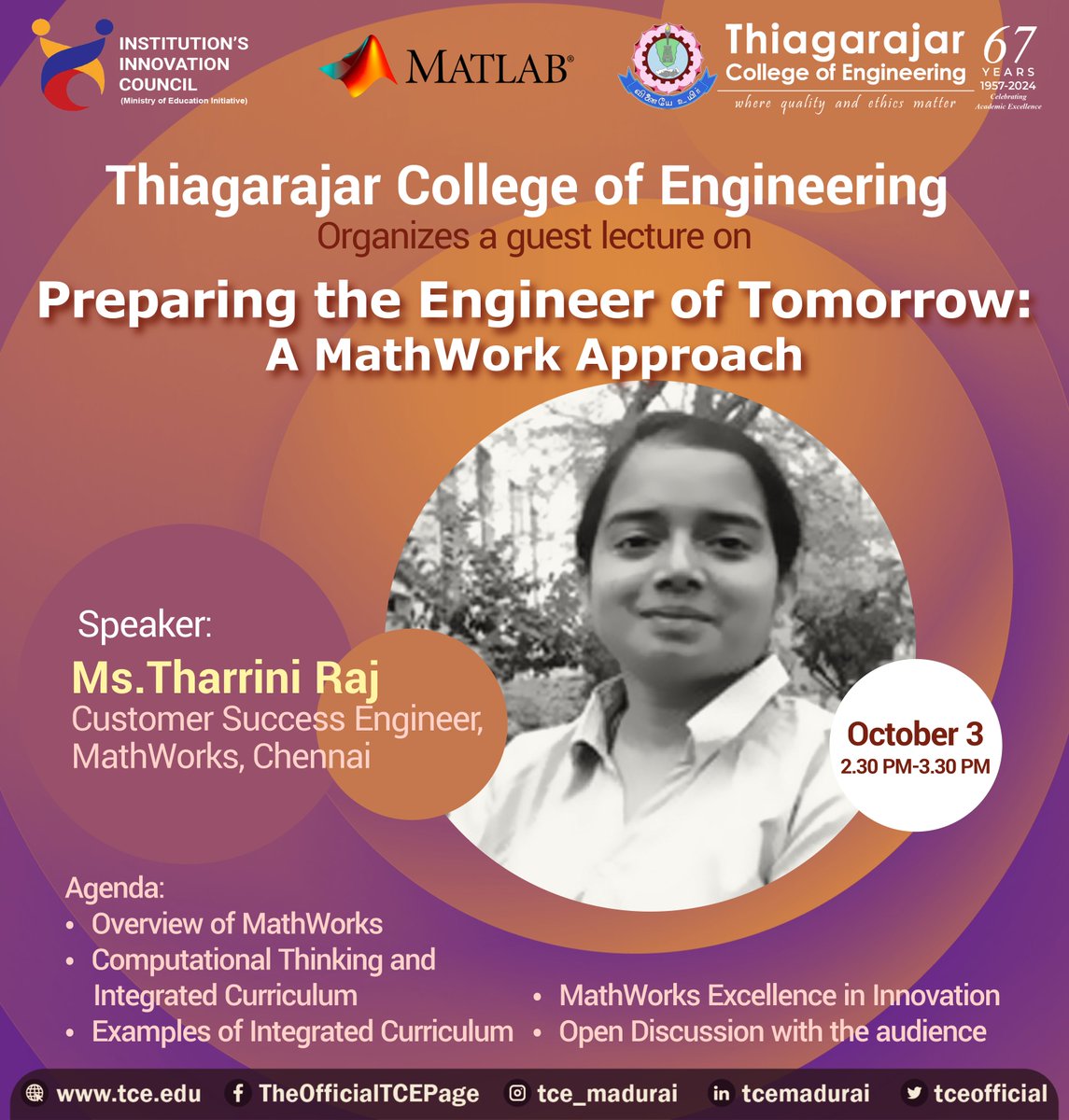 tceofficialpage's tweet photo. ๐ Faculty Session: Preparing the Engineer of Tomorrow!
TCE invites faculty for an exclusive talk on innovation in engineering education with MathWorks.
๐
Oct 3, 2024 | ๐ 2:30 PM | ๐ EEE Seminar Hall
#EngineeringEducation #MathWorks #FutureEngineers #TechEvent2024 https://t.co/CRuhrjH3xn
