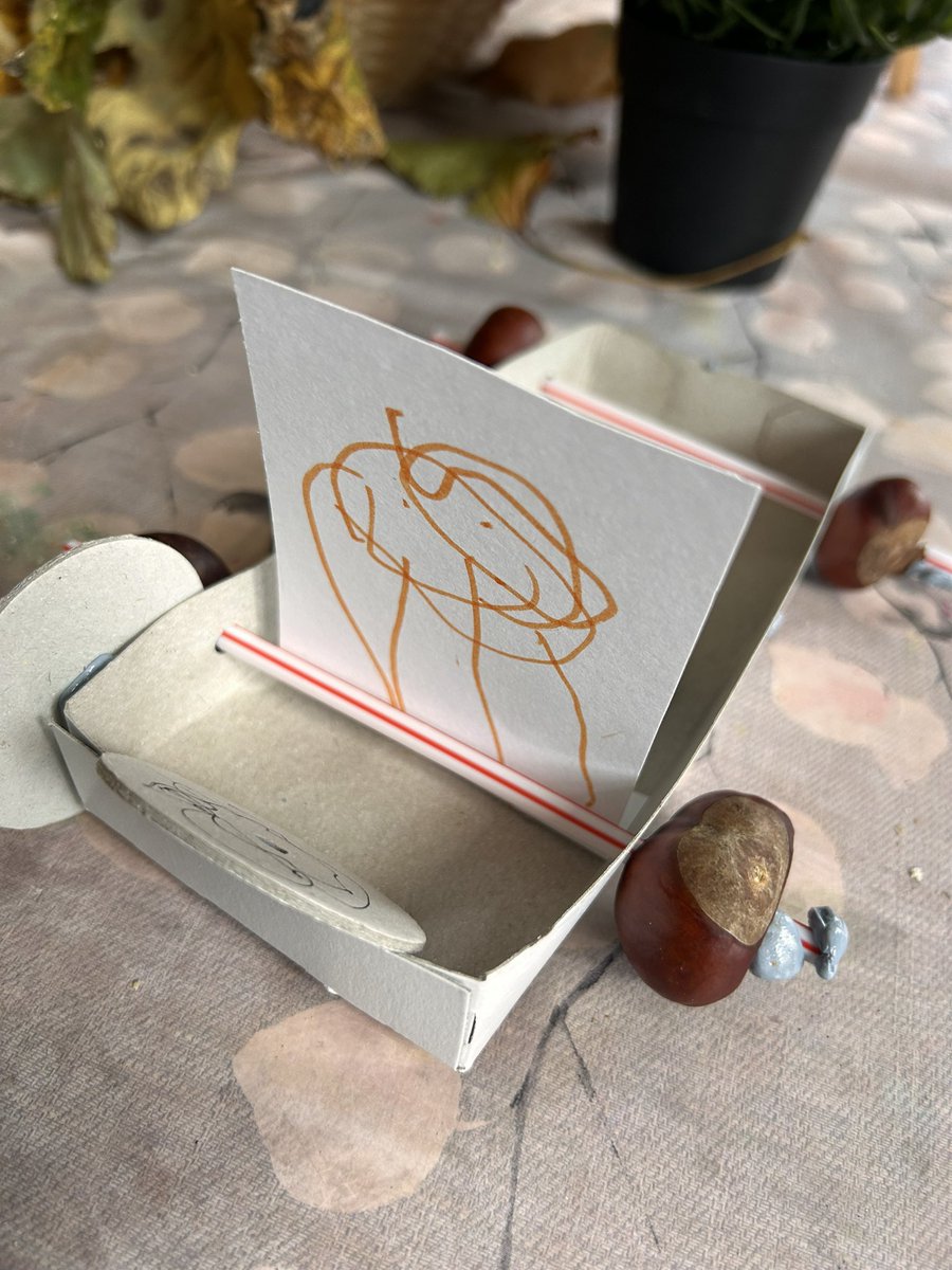 We’ve discovered our new favourite activity with conkers today. We worked together to make conker cars complete with drivers! #BGDT