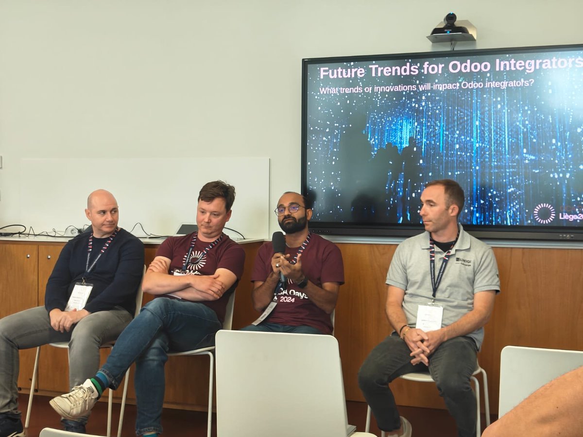 Jay Nilendu Vora (@jaynvora) on Twitter photo Honoured to share stage with #OCA greats including <a href="/PedroMBaeza/">Pedro Manuel Baeza</a> for <a href="/OdooCommunity/">OCA</a> trends, vision and future of OCA + Integrators and business models :
<a href="/Odoo/">Odoo</a> <a href="/Serpent_CS/">Serpent Consulting Services Pvt . Ltd.</a> Honoured to share stage with #OCA greats including <a href="/PedroMBaeza/">Pedro Manuel Baeza</a> for <a href="/OdooCommunity/">OCA</a> trends, vision and future of OCA + Integrators and business models :
<a href="/Odoo/">Odoo</a> <a href="/Serpent_CS/">Serpent Consulting Services Pvt . Ltd.</a>