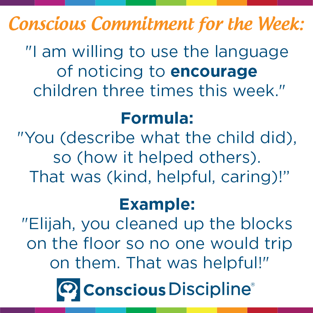 This week's Conscious Commitment is all about the Skill of Encouragement.
Learn more about the noticing language we use in Conscious Discipline: consciousdiscipline.com/creating-the-h…

Are you willing to commit? If so, post "Willing!" in the comments! #iHeartCD #consciouscommitment