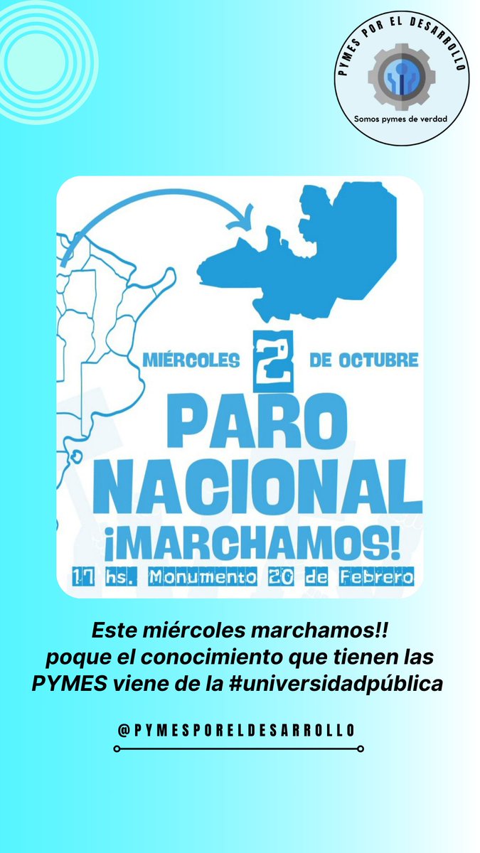 Defendamos nuestros derechos y el de nuestras generaciones 💪🏻Hoy marchamos por nuestros derechos, el conocimiento que tienen las PYMES vienen de la #EducacionPublica

#leydefinanciamientoeducativo
#educaciónpública 
#derechos
#prioridades