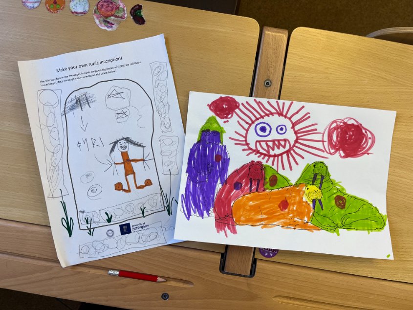 Lots of things going on this week! 2 of us are in Skye talking about intertidal #PlaceNames &amp; #PronunicationMatters &amp; @tcfairfax &amp; <a href="/jaz_runologist/">Jasmin Higgs</a> were at #NorthRonaldsay Community School having fun with the pupils. They loved the #Viking #hoards activity (&amp; so did the children!)