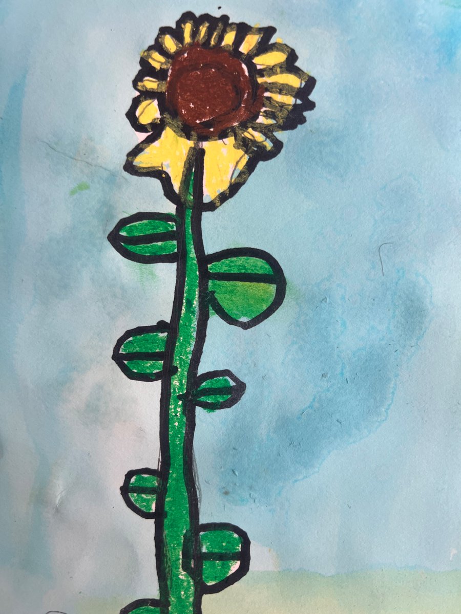 Beautiful kinder sunflowers in art today. <a href="/VBFairfieldES/">Fairfield Elementary School @vbschools</a> <a href="/MsGrimes_/">Natalie Grimes</a>
