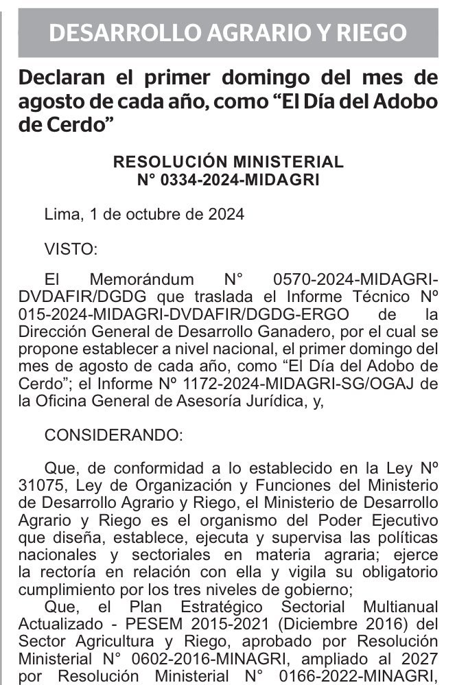 FioreMolinelli's tweet photo. En un país que clama por seguridad y enfrenta problemas como el sicariato, extorsión, minería ilegal, incendios, anemia y desnutrición crónica infantil, resulta alarmante que las prioridades del Ejecutivo se reflejen en resoluciones ministeriales alejadas de estas urgencias. Es momento de que el gobierno actúe con decisión y enfoque en lo que realmente necesita el país: seguridad, salud y bienestar para todos.