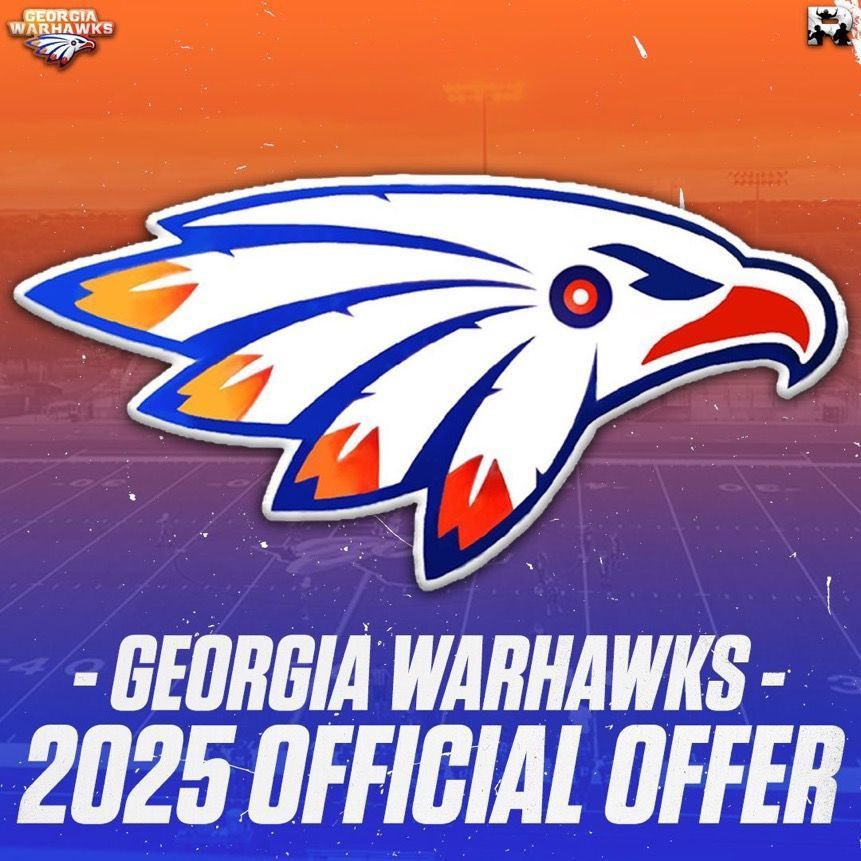 Blessed to receive my first offer from the Georgia Warhawks.
@1BigJones
<a href="/GeorgiaWarhawks/">Georgia Warhawks</a> 
@spollar1 <a href="/RecruitGeorgia/">Recruit Georgia</a> <a href="/TvilleDogsFB/">Thomasville Football</a> <a href="/jonathan_delay/">Jonathan DeLay</a> 
#AGTG