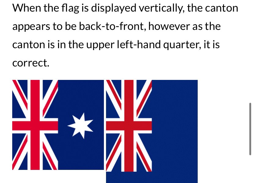 FlagPedant's tweet photo. @DistressedFlags @DownUnion Actually as it happens the protocol for the Union Flag when hung on a wall is opposite to US, Canadian and Australian protocols so these were hung by true flag pedants (or coincidental ignorance). https://t.co/j5jNlW9Bje