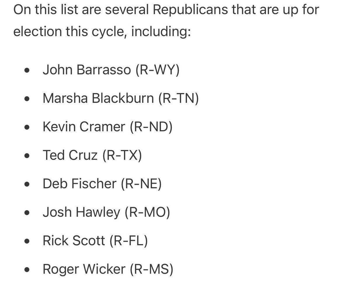 These 8 Republican Senators that voted to defund FEMA are up for election in November.

meidasplus.com/p/ted-cruz-ric…