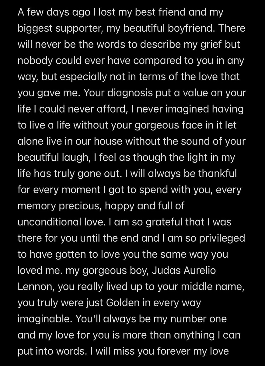 sleep tight my Judas, my golden boy. 
24/06/03 - 22/09/24.