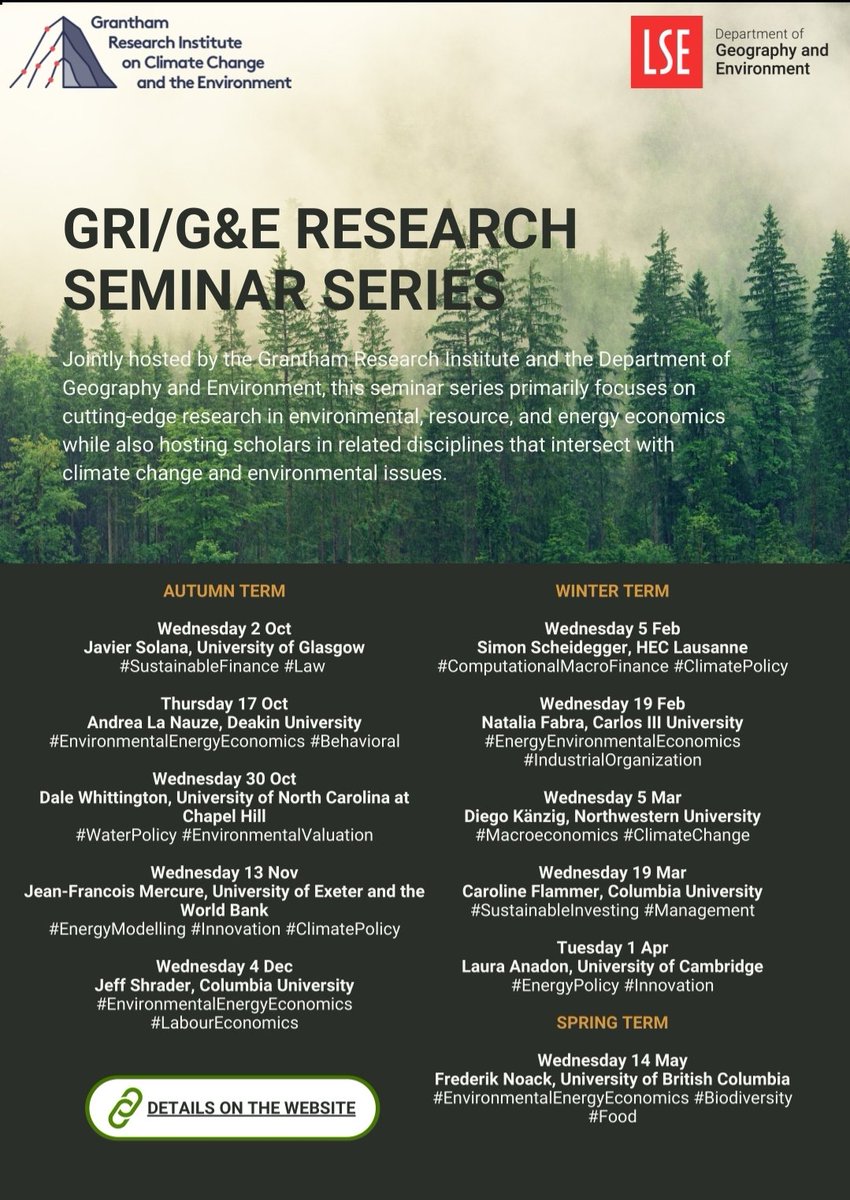 Excited to announce our wonderful research seminar lineup for the year! Looking forward to the diversity of topics.