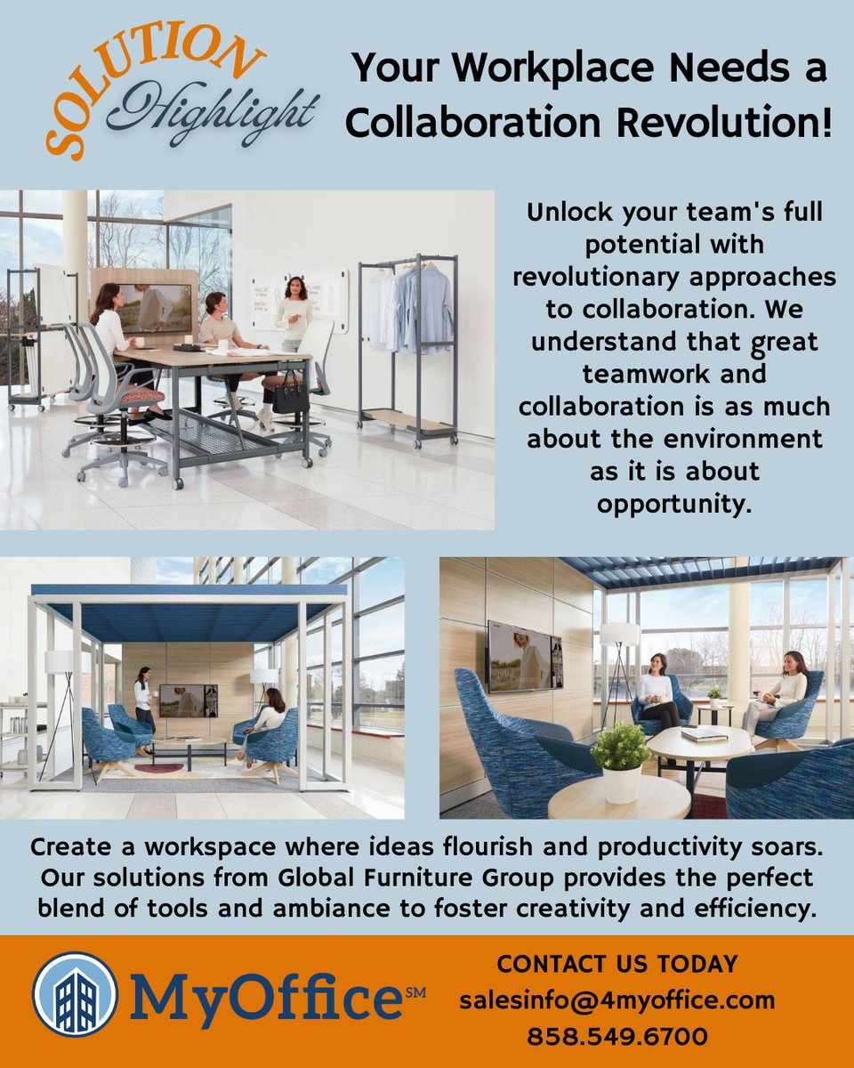 Ready to elevate your team's performance by creating an optimal collaboration environment? Whether you have existing spaces that need to be reevaluated, or you want to add new areas in the existing environment, we have a solution. #TeamCollaboration #CreateSynergy