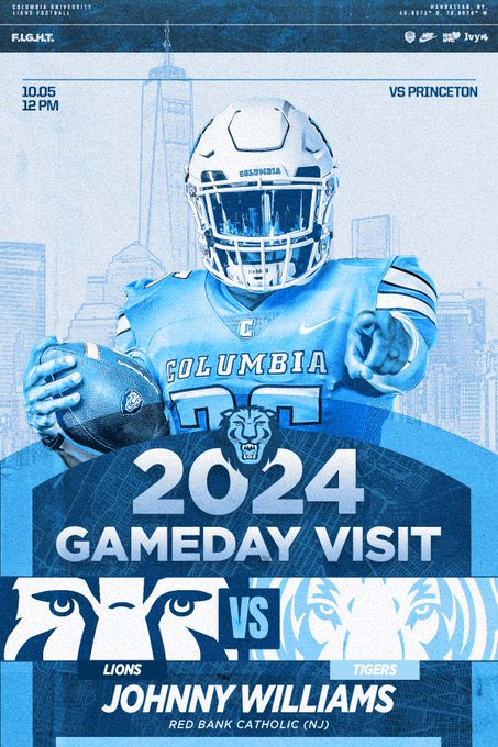 Johnny Williams (@johnnyw_2) on Twitter photo Excited to go to Columbia University on Saturday!
Thank you <a href="/CoachManion_/">Joe Manion</a> <a href="/CULionsFB/">Columbia Football</a> for the Invite!
<a href="/CoachLangeRBC/">Coach Lange</a> Excited to go to Columbia University on Saturday!
Thank you <a href="/CoachManion_/">Joe Manion</a> <a href="/CULionsFB/">Columbia Football</a> for the Invite!
<a href="/CoachLangeRBC/">Coach Lange</a>
