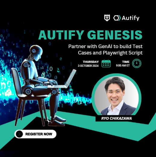 testguilds's tweet photo. The wait is almost over! Tomorrow, @ryochikazawa will show you how #AutifyGenesis partners with #AI to make #testcreation faster & easier. Don’t let manual processes slow you down—join us for this transformative webinar! 👉 https://t.co/lixuLWj1NL @AutifyHQ https://t.co/o720th7m4G