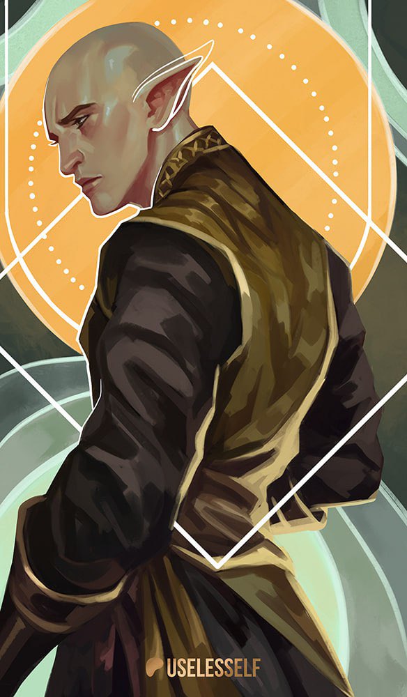 Useless_Elf's tweet photo. Have no patience for Tarot. But I too obsessed with elves 

(HD on Patreon) 

#Solas #DragonAge #DragonAgeTheVeilguard https://t.co/tMDcPMfIQd