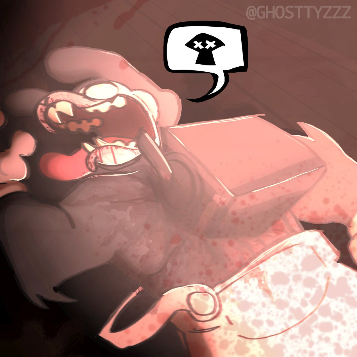 ghosttyzzzzz's tweet photo. "do you think he's still alive?"
DAY 2 - BLOOD SPILL
#MSDV #MSDVBORIS #BATIM #GORETOBER2024 #GORETOBER https://t.co/6yopQoPpDT