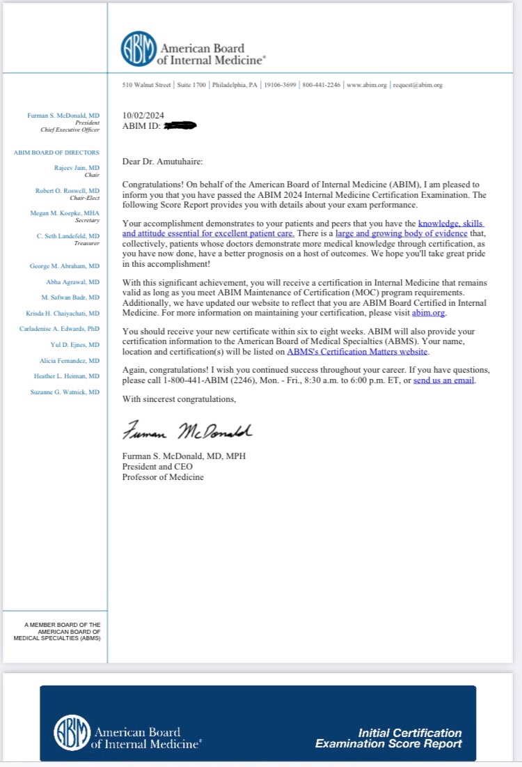 amutuhair's tweet photo. Officially Board Certified Internal Medicine physician https://t.co/8WkxylPo0Q