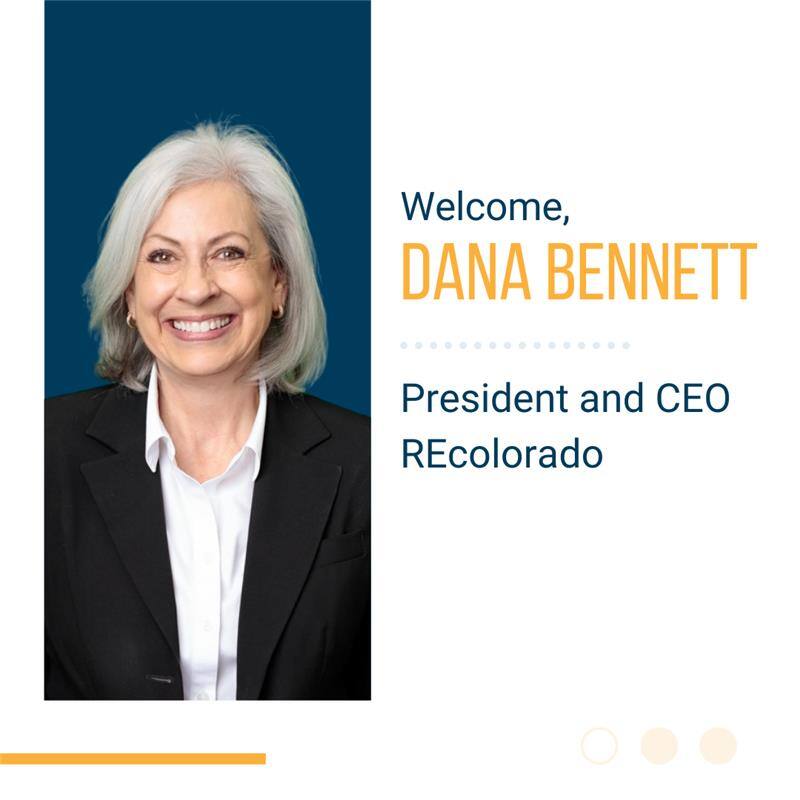 We are thrilled to announce that Dana Bennett has officially stepped into the role of President and CEO of REcolorado! Join us in welcoming Dana as she drives REcolorado’s initiatives toward long-term success! #REcolorado #RealEstateInnovation