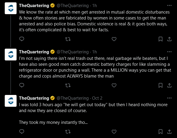 PotatoWraith's tweet image. not Jam Hams bailing out someone on a DV charge sight unseen no sir