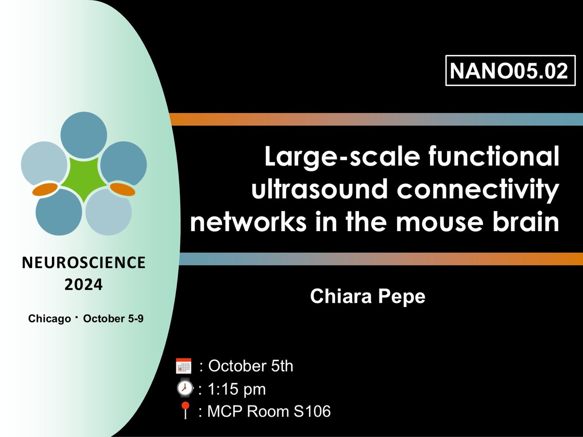 Chiara Pepe (@chiarapepe95) on Twitter photo Thrilled to present at #SfN2024 the exciting work I’ve been carrying out with <a href="/mariani_jc/">Jc Mariani</a> on #fUSI at <a href="/Gozzi_Ale/">Alessandro Gozzi (@gozziale.bsky.social)</a>’s lab! Interested in cutting-edge approaches to map brain networks in mice? Don’t miss my talk on Oct 5th at 'Functional Imaging and Data Analysis' NANO05.02 🧠🐭 Thrilled to present at #SfN2024 the exciting work I’ve been carrying out with <a href="/mariani_jc/">Jc Mariani</a> on #fUSI at <a href="/Gozzi_Ale/">Alessandro Gozzi (@gozziale.bsky.social)</a>’s lab! Interested in cutting-edge approaches to map brain networks in mice? Don’t miss my talk on Oct 5th at 'Functional Imaging and Data Analysis' NANO05.02 🧠🐭