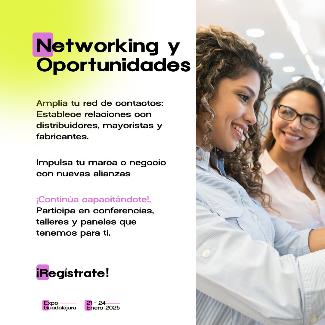 Intermoda's tweet image. ✨ ¡Impulsa tu negocio en Intermoda! Conecta con marcas líderes, amplía tu oferta y descubre nuevas oportunidades en la industria de la moda. Regístrate y obtén tu gafete sin costo. tinyurl.com/2yjzppxc ¡Te esperamos del 21 al 24 de enero! 

#Intermoda #Negocios #Networking