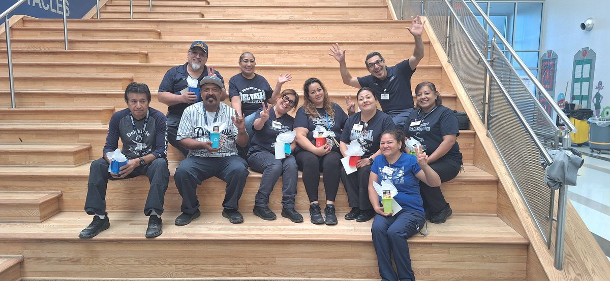 vronicasworld's tweet photo. Happy Custodian Day to the most hard working and beloved staff on our campus. That are the shine!!! We love each of our custodians.  💙🤍 @Del_Valle_MS @rm_cere @LucianoAlcala2 @sramirez101 https://t.co/wPzNQIRTd4