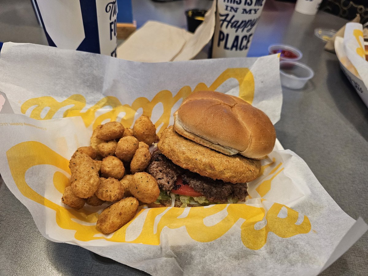 SCGJeff's tweet image. First #curderburger of the season @culvers with the family!!