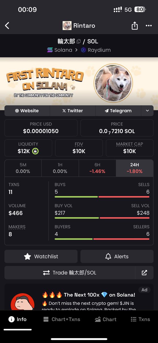 RintaroSol's tweet photo. I am #RINTARO, brother to $NEIRO and just at 10K mc

The markets about to go crazy and we will join our sister in leading the pack 🐕🐕 https://t.co/wQIspnzeTW