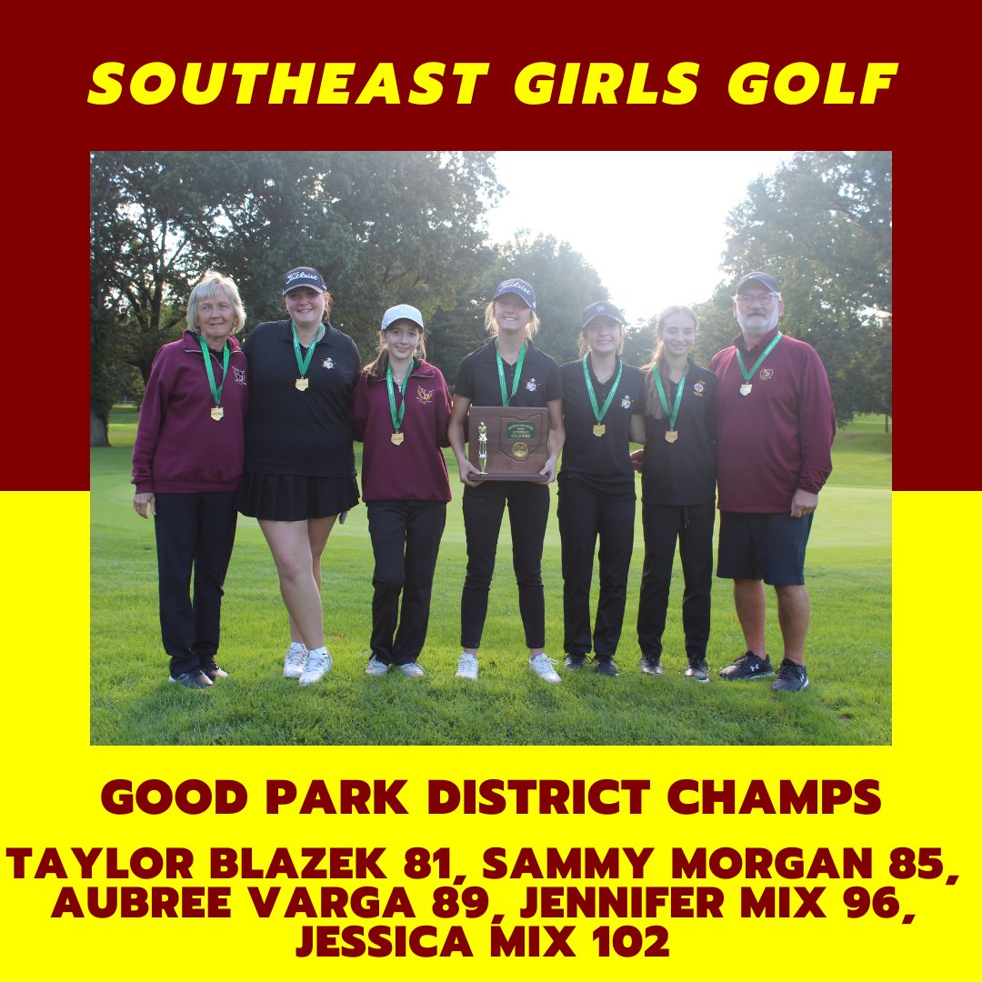 And here are today's official scores with some championship smiles.

How about Southeast girls golf edging Chagrin Falls, 351-355, for the Good Park District title and its first team state berth!

<a href="/SHSPiratesATH/">Southeast High School Athletics</a> <a href="/SEPirateBooster/">Southeast Athletic Boosters</a>