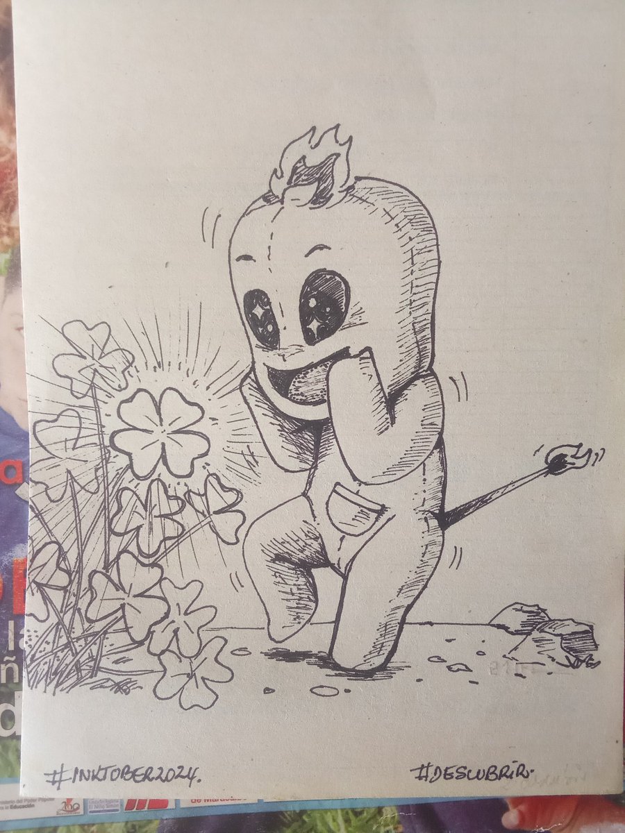 Retraviezo's tweet photo. Día 02: #discover ... Trébol de la suerte. #inktober2024 #inktober2024discover #descubrir #notodoanimacion #cabita https://t.co/H1Wx5qwdHg