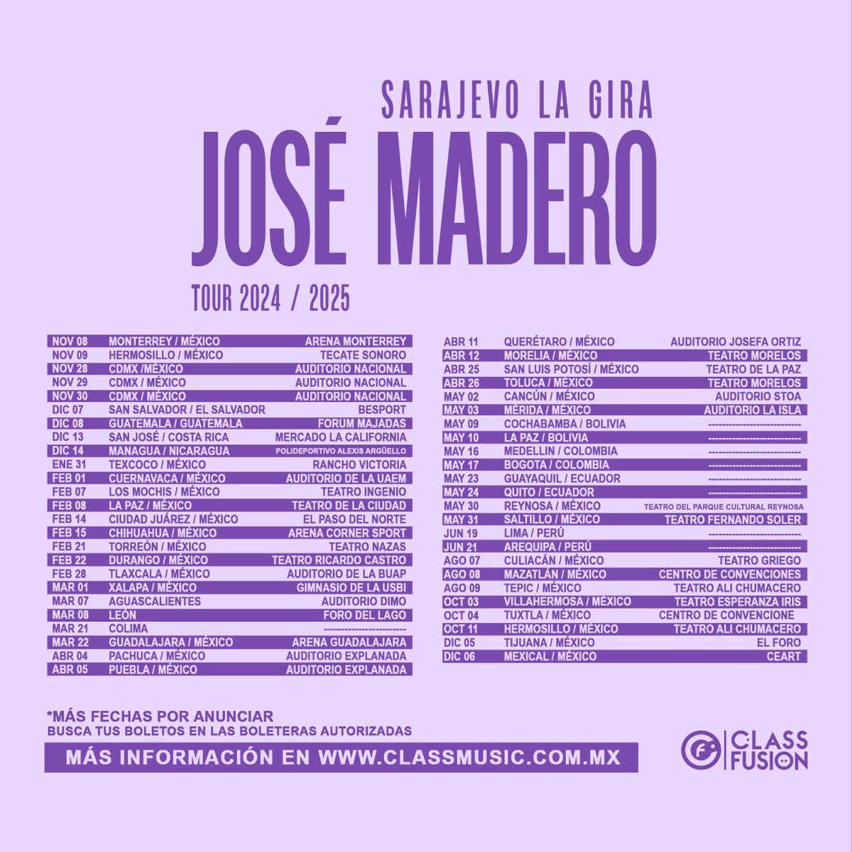 foto_sintesis_p's tweet photo. @jose_madero regresa a #Puebla en #Concierto este 5 de abril de 2025 con #SarajevoLaGira
📍Al Auditorio Explanada..
🎟️Venta de boletos próximamente.
Presentado por:
@bachapromotora
#JoseMadero
#ClassMusic
#LaConciertera
#BachaPromotora https://t.co/feqTrCn7eA