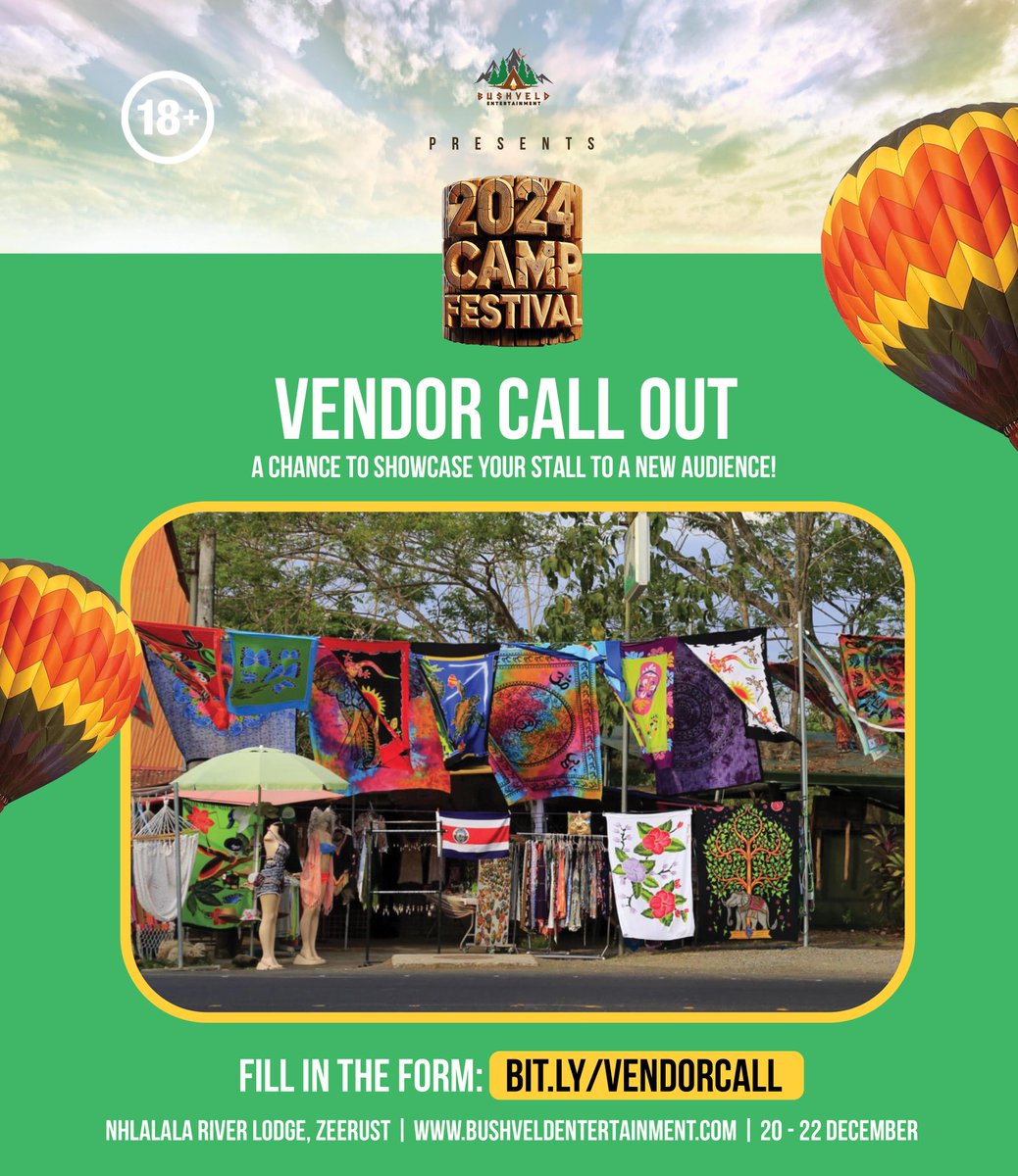 Vendor Form: bit.ly/Vendorrcall
Website: bushvelentertainment.com
Tickets available at Howler
