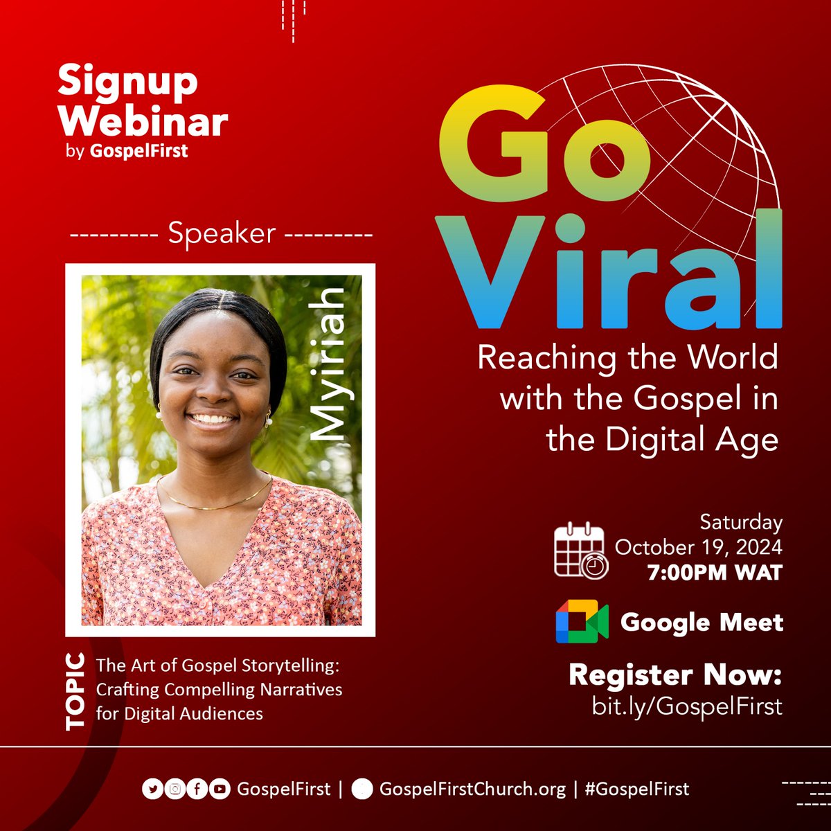signup_digital's tweet photo. Join @myiriah for an insightful conversation at the upcoming Signup Webinar!

Details/Registration:

⏰ 7:00PM WAT 
🗓 Saturday, October 19, 2024
📍 Google Meet 
🔗 https://t.co/lvXch0xEzS 

#SignupWebinar
#SignupProject 
#GospelFirst https://t.co/tvN7ZrAjyV